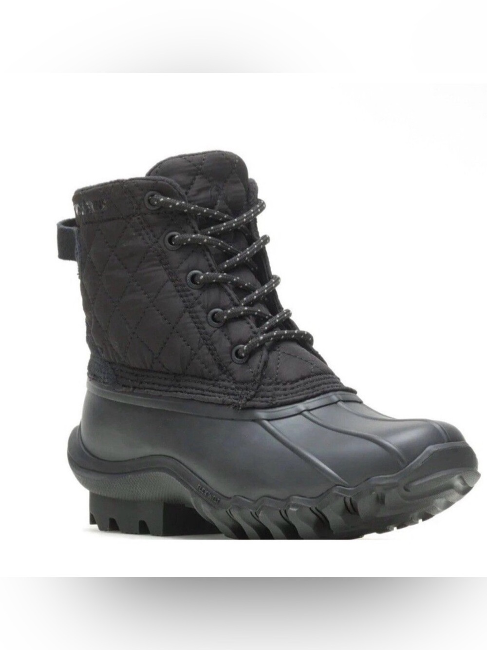 Black Wolverine Quilted Lace-Up Women's Winter Boot